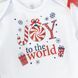Праздничный комплект для девочки 3 в 1боди с юбкой и повязкой Joy to the world