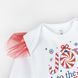 Праздничный комплект для девочки 3 в 1боди с юбкой и повязкой Joy to the world