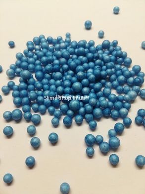 Пінопластові кульки для слайма середні сині, 4-6 мм
