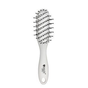 Щітка для волосся масажна пластикова продувная Salon Professional біла