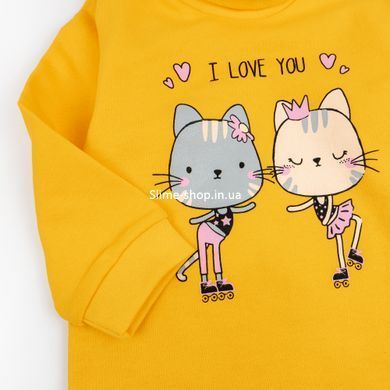 Боди футер с высокой горловиной I love you