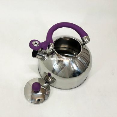 Чайник из нержавейки Unique UN-5302 2.5 л, Чайник из нержавейки с AX-326 бакелитовой ручкой
