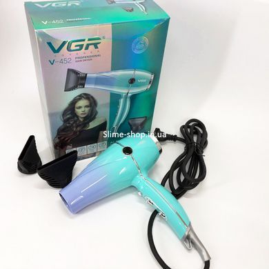 Фен дорожній VGR V-452 2400 Вт, Фен потужний професійний, Фен для укладання зачіски, Фен TY-526 для дому