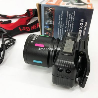 Фонарь с разными режимами работы KX-1832-TG, Фонарь для походов на лоб, Фонарик светодиодный PN-841 на голову