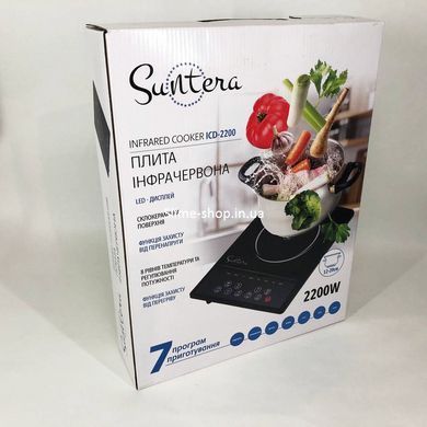 Плита бытовая Suntera ICD-2200, 2200 Вт, Дисковые плиты настольные, IZ-505 Мини электроплита