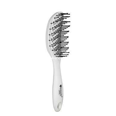 Щітка для волосся масажна пластикова продувная Salon Professional біла