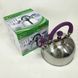Чайник из нержавейки Unique UN-5302 2.5 л, Чайник из нержавейки с AX-326 бакелитовой ручкой