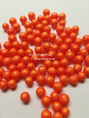 Пінопластові кульки для слайма великі помаранчеві, 7-9 мм