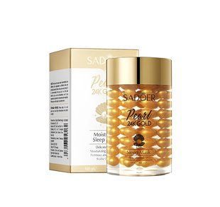 Ночная увлажняющая маска для лица Sadoer Pearl 24K Gold с частицами золота 120 г SD58062