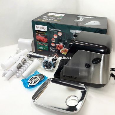 Мясорубки надежные Rainberg RB-676 3800W, Электромясорубки для дома для бара, CD-983 Мясорубка автомат