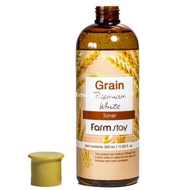 Тонер для обличчя зволожувальний FarmStay Grain premium white з екстрактом пшениці 350 мл