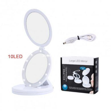 Зеркало макияжное Large Mirror LED, Зеркало с увеличением, Зеркало для NK-678 макияжа раскладное
