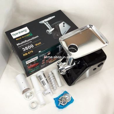 Мясорубки надежные Rainberg RB-676 3800W, Электромясорубки для дома для бара, CD-983 Мясорубка автомат