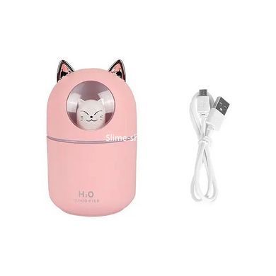 Зволожувач повітря Humidifier H2O Cat USB із котиком на 300мл. MH-707 Колір: рожевий