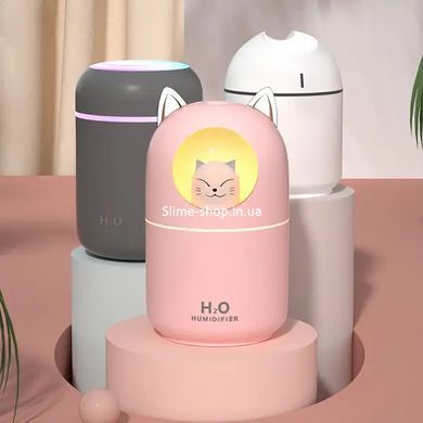Зволожувач повітря Humidifier H2O Cat USB із котиком на 300мл. MH-707 Колір: рожевий