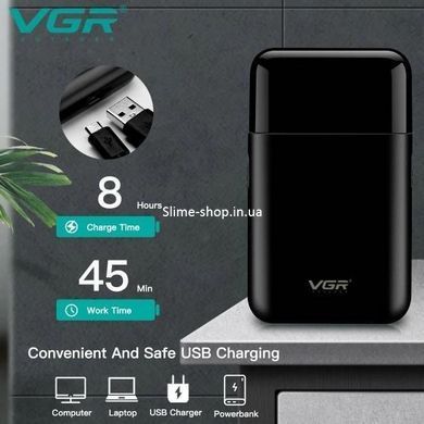 Бритвы для бритья VGR V-390, Портативная сеточная бритва, Мужские электробритвы MV-594 для лица