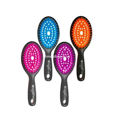Расчёска для волос массажная продувная Salon Professional 8H061 Розовая Голубой