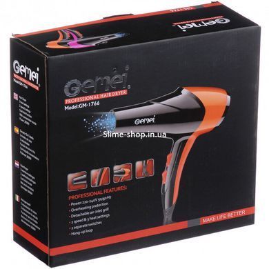 Домашний фен для укладки GM-1766 2.6кВт, Супер мощный фен, Удобный DS-145 электрический фен