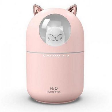 Зволожувач повітря Humidifier H2O Cat USB із котиком на 300мл. MH-707 Колір: рожевий