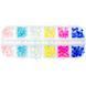 Стразы для маникюра Aoyasiyue Nail Decoration асорти в пластиковой упаковке 12 шт № 1 Яркие цветные