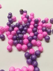 Пенопластовые шарики для слайма «Микс фиолетовых и розовых», 7-9 мм