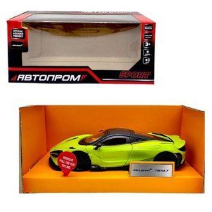 Машина металлическая, 1:31 McLaren 765 LT (свет, звук, коробка 18*9*8 см)