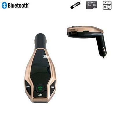 Автомобільний трансмітер FM MOD. X7 BT модулятор Bluetooth Золотий, ФМ модулятор у машину. ZL-138 Колір: золотий