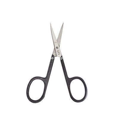 Ножницы для удаления кутикулы маникюрные изогнутые чёрные QPI Professional 10 см MH-204