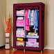 Тканевый шкаф органайзер для вещей на 2 секции складной 105х45х170см Storage Wardrobe GX-697 Цвет: темно-серый