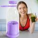 Портативный фитнес-блендер в виде бутылки на 420мл Juicer YC-02 миксер для смузи и коктейлей. XE-781 Цвет: фиолетовый