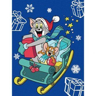 Картина по номерах "Tom and Jerry: на санчатах" 30х40 см