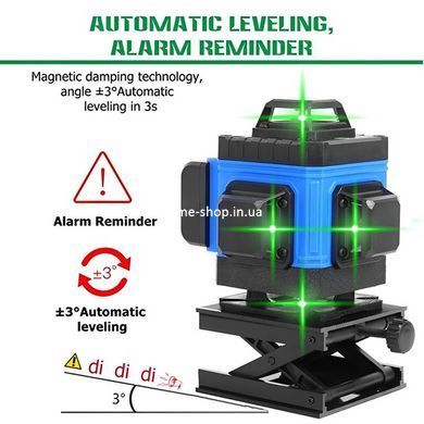 Рівень лазерний лінійний нівелір акумуляторний Laser 4D, 16 ліній, робоча відстань 30м, CA-261 у валізі