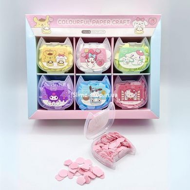 Мило паперове одноразове в пластиковому боксі Colourful Paper Craft (набір 6 шт.)
