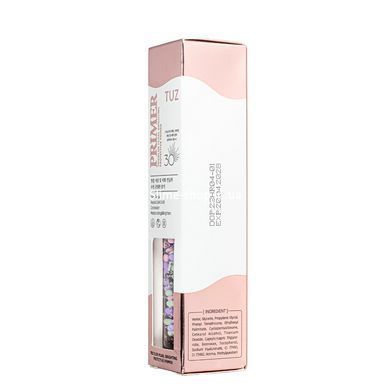Трехцветная база под макияж увлажняющая и осветляющая TUZ Primer Tricolor Pearl Brigttеn spf 30