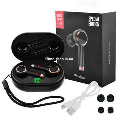Беспроводные наушники Wireless Toar 3 с индикацией заряда. BE-304 Цвет: черный