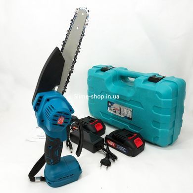 Аккумуляторная мини цепная пила Domotec 8"(20см) 48 В, Пила для садовых работ BR-186 на аккумуляторах