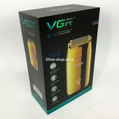 Електробритва-шейвер чоловічий VGR V-399 GOLD, Професійне гоління, Бритва тример JQ-265 для чоловіків