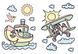 Большие водные раскраски "Транспорт" (укр)