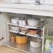 Многофункциональная кухонная полка органайзер под раковину кухонный стелаж раздвижной полка QB-695 на кухню