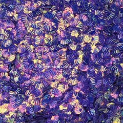 Пайетки «Ракушки» для слайма фиолетовые