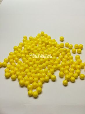 Пінопластові кульки для слайма великі жовті, 7-9 мм