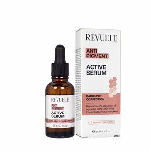 Отбеливающая сыворотка для лица от пигментных пятен Revuele Anti Pigment Active Serum, 30 мл