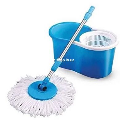 Універсальна швабра з віджимом-центрифугою та відром Easy Mop Кругла Швабра. MO-557 Колір: синій