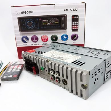 Магнітола з лід підсвічуванням MP3 3888 ISO 1DIN FM, Магнітола в машину з блютузом, EB-439 Незнімні автомагнітоли