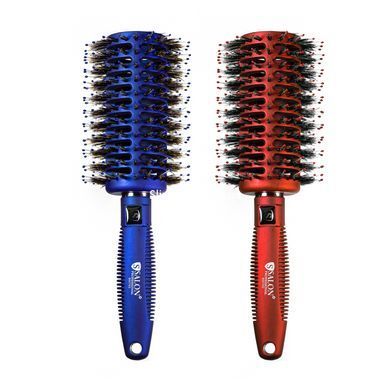Щітка-брашинг для волосся кругла продувная Salon Professional 9575 G Синя