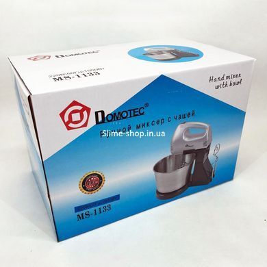 Стационарный миксер-измельчитель Domotec MS-1133 200 Вт, Миксеры с чашей, Миксер с HJ-420 режимами скорости