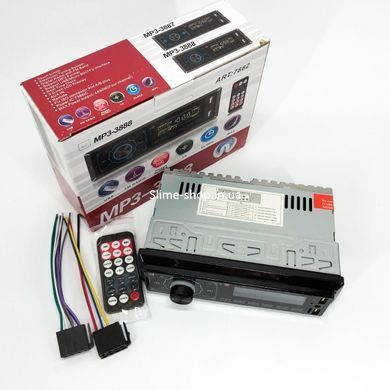 Магнітола з лід підсвічуванням MP3 3888 ISO 1DIN FM, Магнітола в машину з блютузом, EB-439 Незнімні автомагнітоли