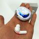 Бездротові навушники TWS T8 PRO з прозорим кейсом Вакуумний дисплей LED Bluetooth 5.3 Колір: білий