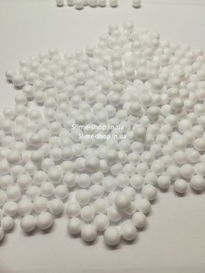 Пенопластовые шарики для слайма крупные белые, 7-9 мм