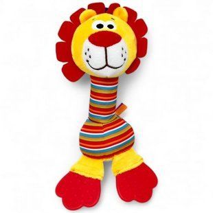 Мягкая игрушка-погремушка с колокольчиком, лев
